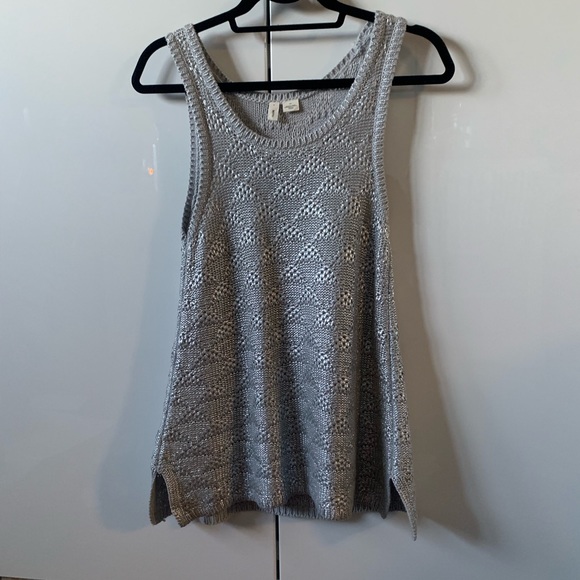 💗Anthropologie moth sana silver foil sweater top - Picture 7 of 8